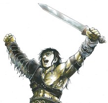 柿崎正澄による集中連載「闘獣士 ベスティアリウス 2nd Episode」のカット。