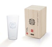 「丸の内グラス うすはりタンブラー L（桐箱入り）孔雀」(c) Moyoco Anno