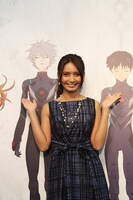 「エヴァ」ファンを代表して内覧会に駆けつけた、女優の加藤夏希。