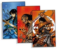 「ドリフターズ」のマルチクロス。3種類1セットで2000円。