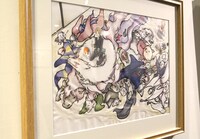 「夏目友人帳原画展～緑川ゆきの世界～」展示風景。