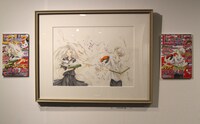 「夏目友人帳原画展～緑川ゆきの世界～」展示風景。