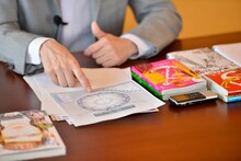 鏡リュウジと西炯子による対談の風景。