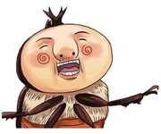 「伝染るんです。」のLINEスタンプのうち1種。何かがよかったときの笑顔の練習をしたいときに使おう。(c)SENSYA YOSHIDA／SHOGAKUKAN