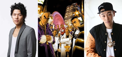 左端が鈴木亮平、右端がYOUNG DAIS。(c)2014INOUE SANTA/TOKYO TRIBE　FILM PARTNERS (c)SANTASTIC!ENTERTAINMENT 2013