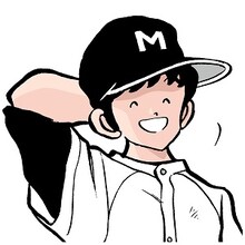 「タッチ」LINEスタンプのうち1種。(c)あだち充/小学館