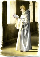 単行本1巻と2巻が発売された、青池保子「修道士ファルコ」のカット。