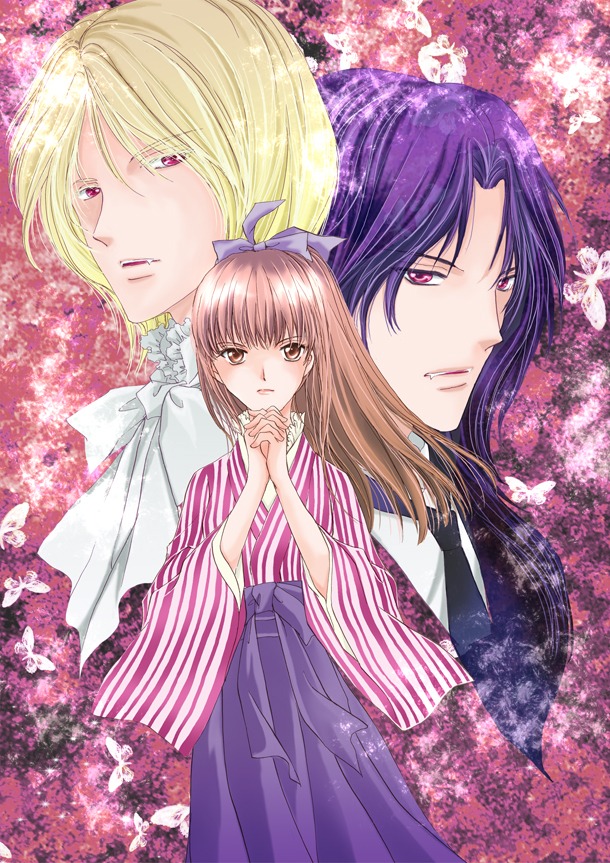 プリンセスGOLD9月号に掲載されている、立野真琴「ヴァンパイア 浪漫式」のカット。