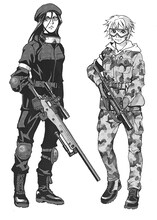 皆川亮二によるイラスト。