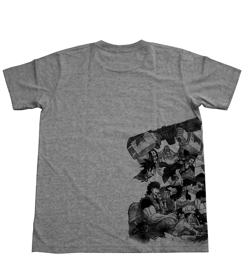 週刊少年ジャンプ45周年記念Tシャツ メリー号グレー【Mサイズ】（表面）