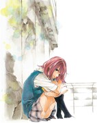 「むすんでひらいて」8巻のカバーイラスト。