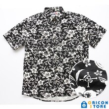 「SR’ES RAINBOW ワンピース アロハシャツ（Straw Hat Crew Aloha）ブラック／ホワイト」(c)尾田栄一郎／集英社・東映アニメーション