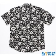 「SR’ES RAINBOW ワンピース アロハシャツ（Straw Hat Crew Aloha）ブラック／ホワイト」(c)尾田栄一郎／集英社・東映アニメーション