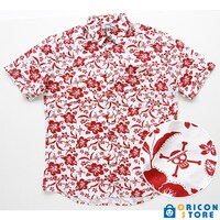 「SR’ES RAINBOW ワンピース アロハシャツ（Straw Hat Crew Aloha）ホワイト／レッド」(c)尾田栄一郎／集英社・東映アニメーション