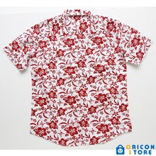 「SR’ES RAINBOW ワンピース アロハシャツ（Straw Hat Crew Aloha）ホワイト／レッド」(c)尾田栄一郎／集英社・東映アニメーション