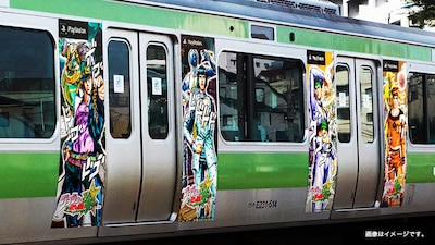 「ジョジョASBトレイン」のイメージ画像 (c)荒木飛呂彦＆LUCKY LAND COMMUNICATIONS／集英社 (c)2013 NBGI