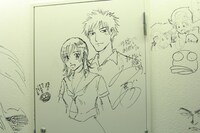 小学館ビル地下1階通路のラクガキ。