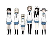 「平成生まれ」のカット。左から佐藤、四村、中川、原田、藤井、吉村。(c)ハトポポコ／芳文社