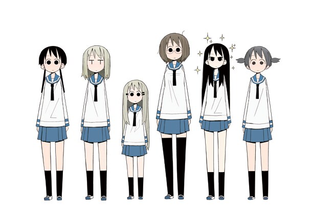 「平成生まれ」のカット。左から佐藤、四村、中川、原田、藤井、吉村。(c)ハトポポコ／芳文社