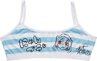 オオハマイコのサイン入り縞ブラジャー。