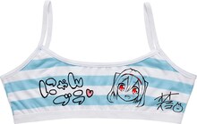 オオハマイコのサイン入り縞ブラジャー。