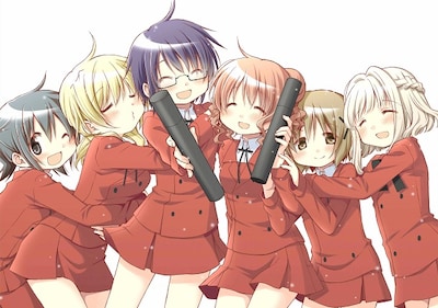 蒼樹による描き下ろしのジャケットイラスト。左から乃莉、宮子、沙英、ヒロ、ゆの、なずな。別れを控えながらも素敵な笑顔を浮かべる6人に注目だ。(c)蒼樹うめ・芳文社／ひだまり荘管理組合