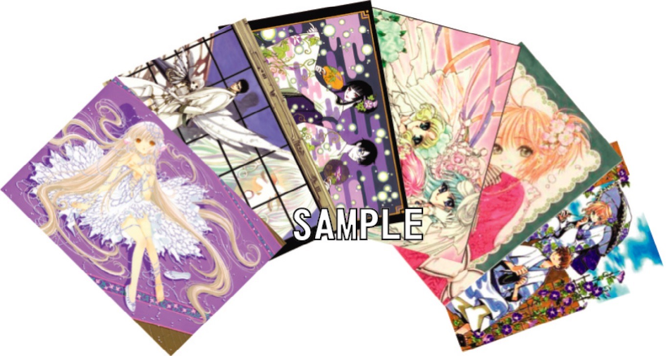 「CLAMP京都原画展」会場で販売されるポストカードセット。(c)CLAMP・ShigatsuTsuitachi CO.,LTD.