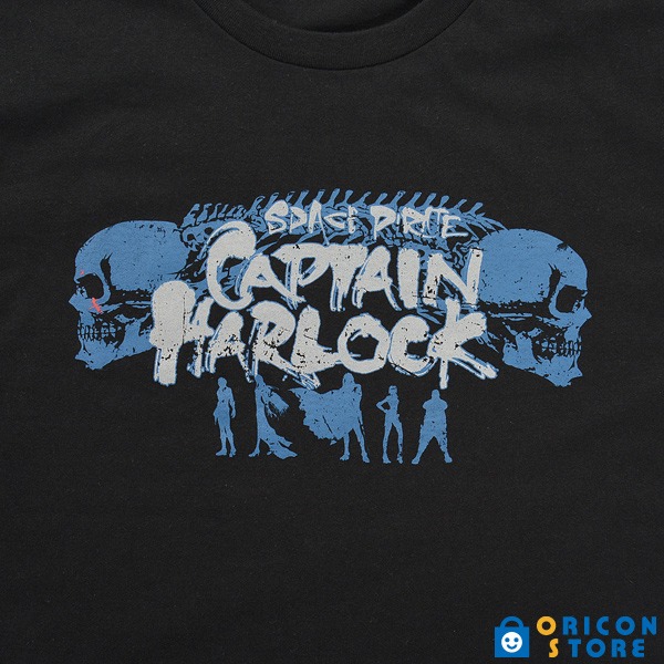 キャプテンハーロック Tシャツ ツインスカル（ブラック）(c)松本零士／キャプテン・ハーロック製作委員会