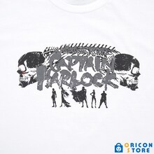 キャプテンハーロック Tシャツ ツインスカル（ホワイト）(c)松本零士／キャプテン・ハーロック製作委員会