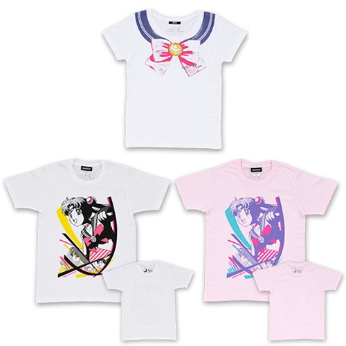 「なりきりセーラーTシャツ」と「POPアート柄Tシャツ」2色、各3150円。(c) Naoko Takeuchi (c)武内直子・PNP・東映アニメーション
