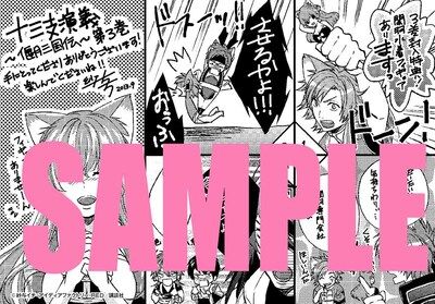 「十三支演義 ～偃月三国伝～」3巻を購入するともらえるペーパー。