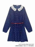 「ナンバードットワンピース 黒子・火神ver」（Navy）。価格は5995円。キャラクターの背番号とバスケットボールをドット柄にしたワンピース。