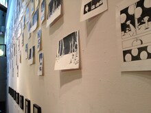 「西島大介：すべてがちょっとずつ優しい日曜日」展の展示風景。