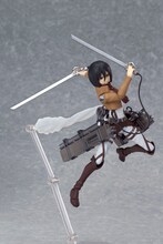 宙を舞う「figma ミカサ・アッカーマン」。 (c)諫山創・講談社／「進撃の巨人」製作委員会