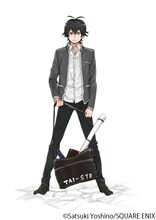 ヨシノサツキ「ばらかもん」のスピンオフ新連載「はんだくん」の予告カット。