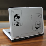 「青い花 ノートPCステッカー窓辺のふたり柄（Windows用）」、1890円。