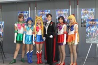 「美少女戦士セーラームーン-La Reconquista-」囲み取材の様子。