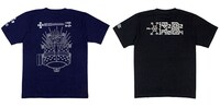 「VV GAS MASK MANUAL of KAIMAN T-SHIRTS (Navy)」（左）と「VV SIN/VEINS&ARTERIES-T(Black)」。