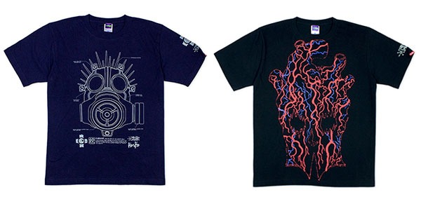 「VV GAS MASK MANUAL of KAIMAN T-SHIRTS (Navy)」（左）と「VV SIN/VEINS&ARTERIES-T(Black)」。