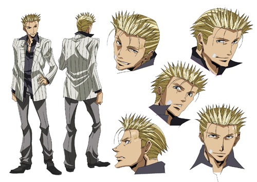 OVA「WILD ADAPTER」小宮信夫のキャラクター設定画。