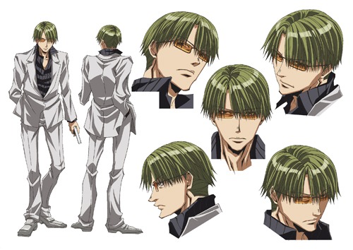 OVA「WILD ADAPTER」木場治のキャラクター設定画。