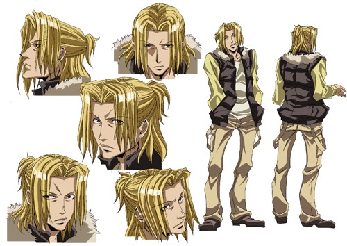 OVA「WILD ADAPTER」神田龍之介のキャラクター設定画。