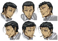 OVA「WILD ADAPTER」真田のキャラクター設定画。