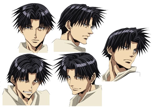OVA「WILD ADAPTER」時任稔のキャラクター設定画。