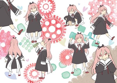 よしだもろへ「ロボットのモモちゃん」扉イラスト (c)よしだもろへ／集英社