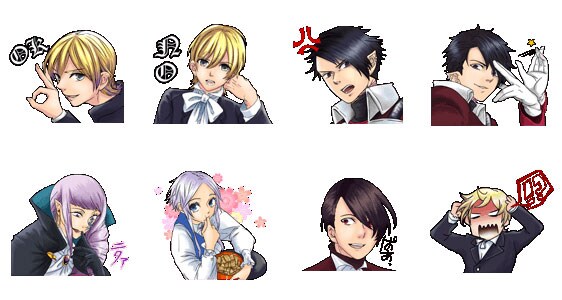 購入者にプレゼントされる「魔界王子devils and realist」LINEスタンプ。