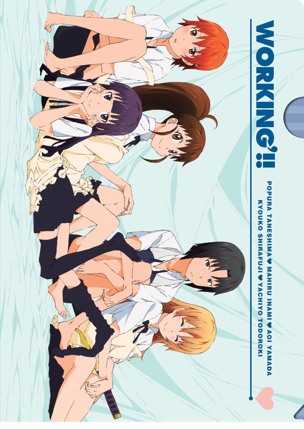 J賞「クリアファイル【3枚セット】」の1種。(c)高津カリノ/スクウェアエニックス・「WORKING!!2」製作委員会