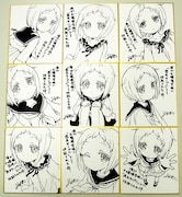 汐留白亜の色紙。