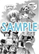 書泉グループにて配布される、「南鎌倉高校女子自転車部」4巻の購入特典。「ろんぐらいだぁす！」とのコラボイラストが描かれている。