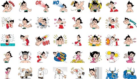 鉄腕アトム」のスタンプ。(c)Tezuka Productions - 3月の